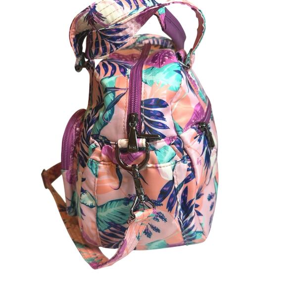 Lug Jumper Carry All Tote Travel Bag Crossbody Azalea Tropical Floral Purse NWOT - Picture 13 of 16